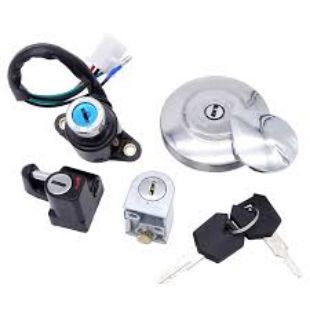 Honda Titan Deluxe Kontak, Direksiyon Kilidi ve Depo Kapağı Seti resmi