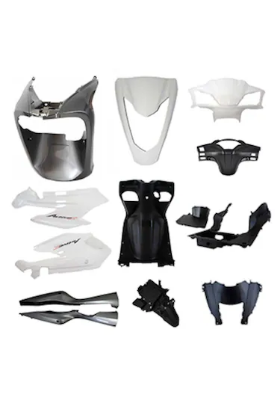 Honda Activa S 125cc Komple Kaporta Grenaj Seti - BEYAZ resmi