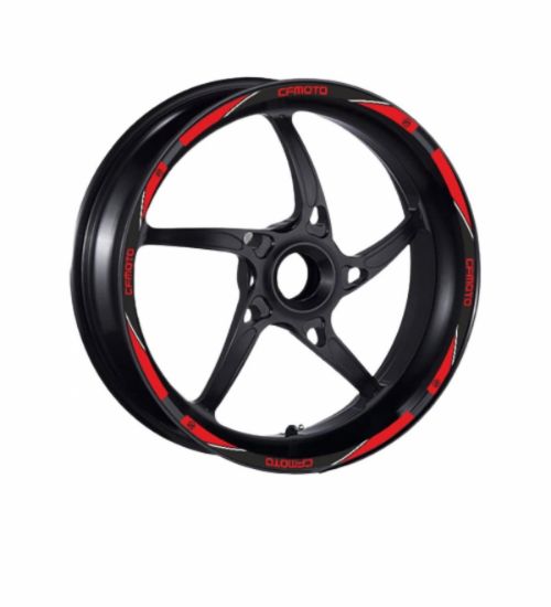 Cf Moto 400nk Jant Şeridi Seti Kırmızı 2 Jant resmi